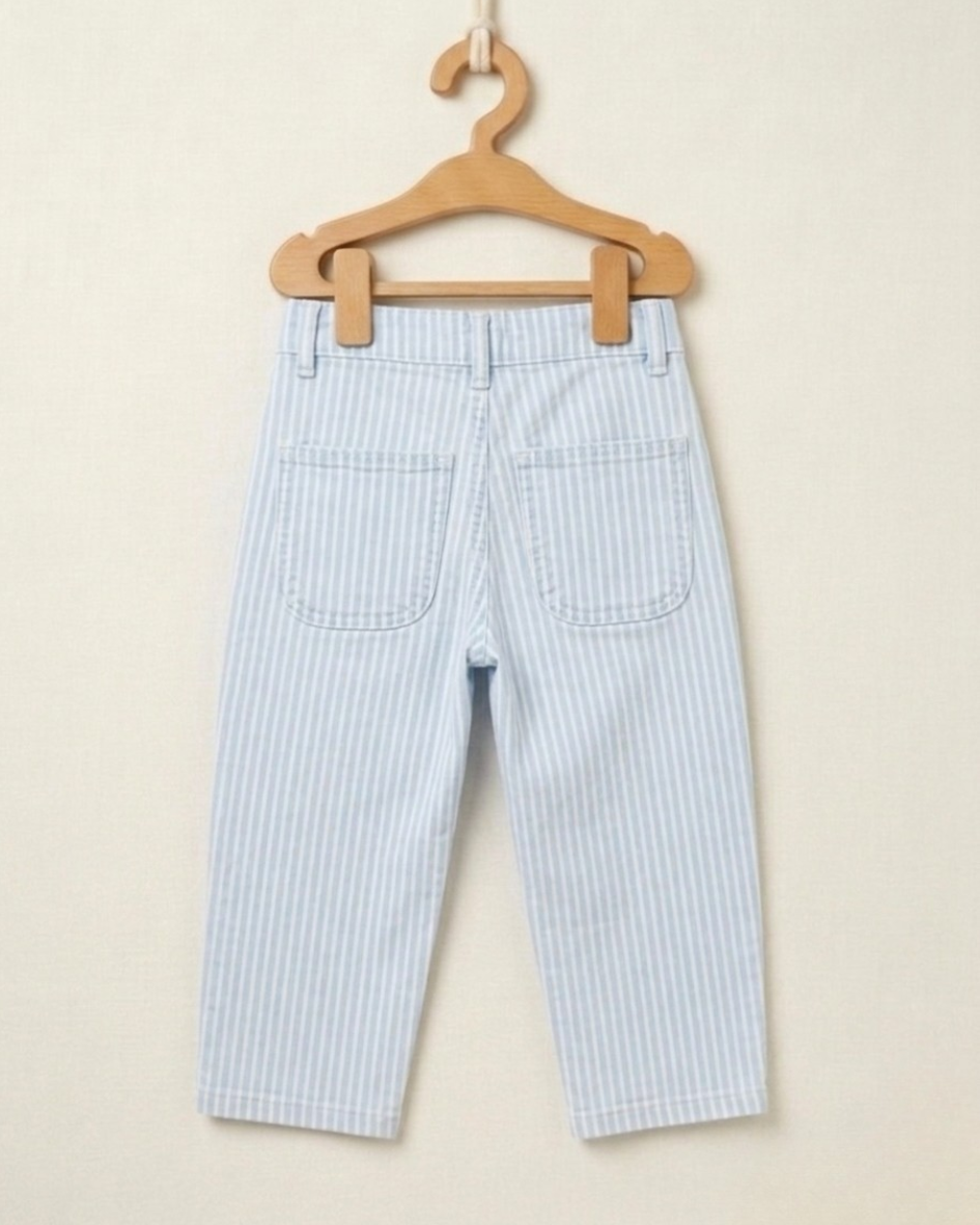 Baby Blue Striped Kids Pants