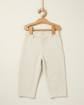 Beige Striped Kids Pants