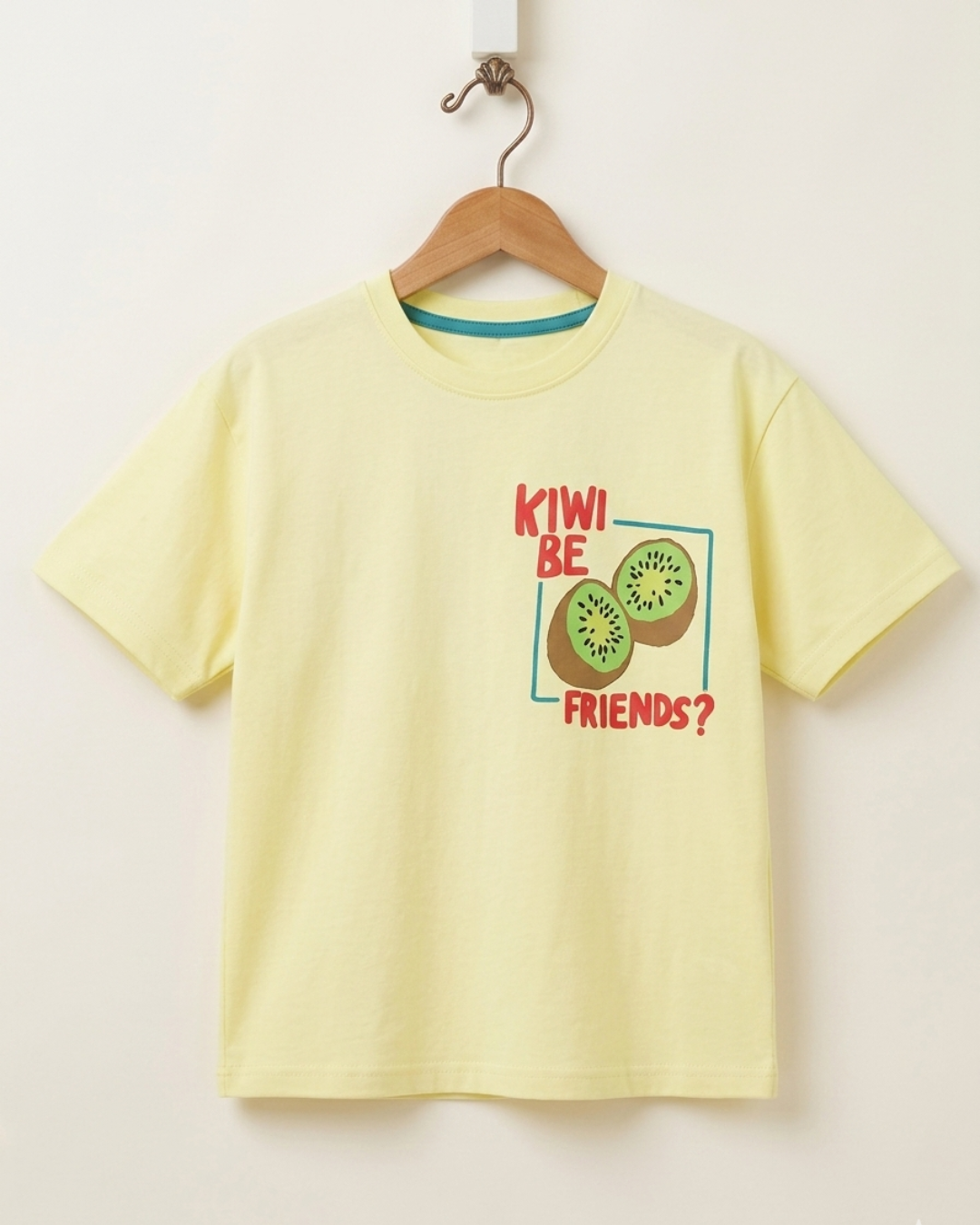 Light Yellow Kiwi Printed T-shirt