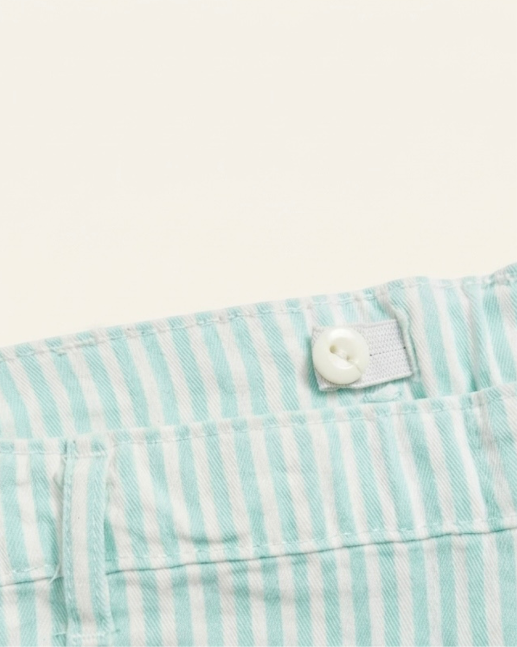 Mint Green Striped Kids Pants