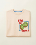 Peachy Pink Kiwi Printed T-shirt