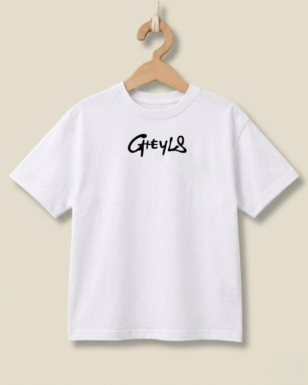 White Over Size Printed T-shirt