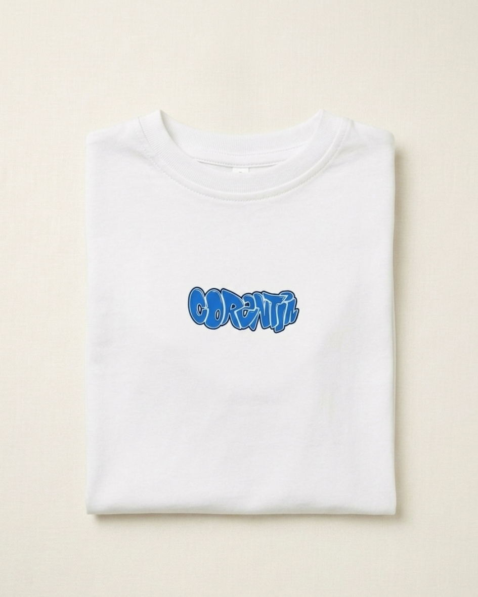 White Over Size Printed T-shirt