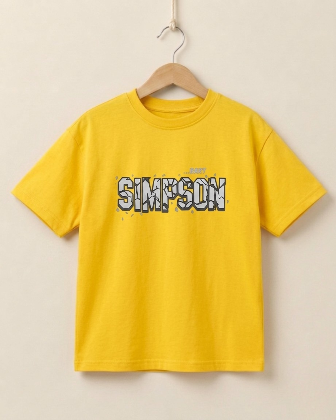 Yellow Over Sized Printed T-shirt