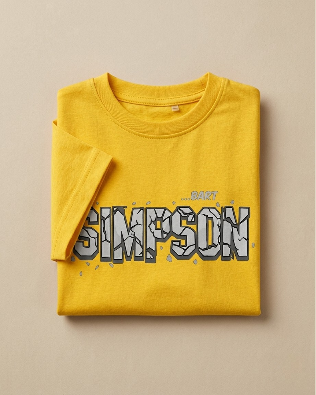 Yellow Over Sized Printed T-shirt