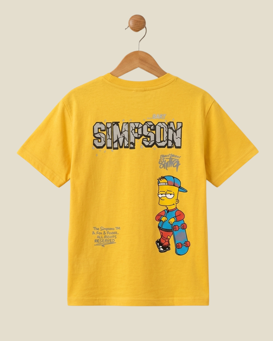 Yellow Over Sized Printed T-shirt